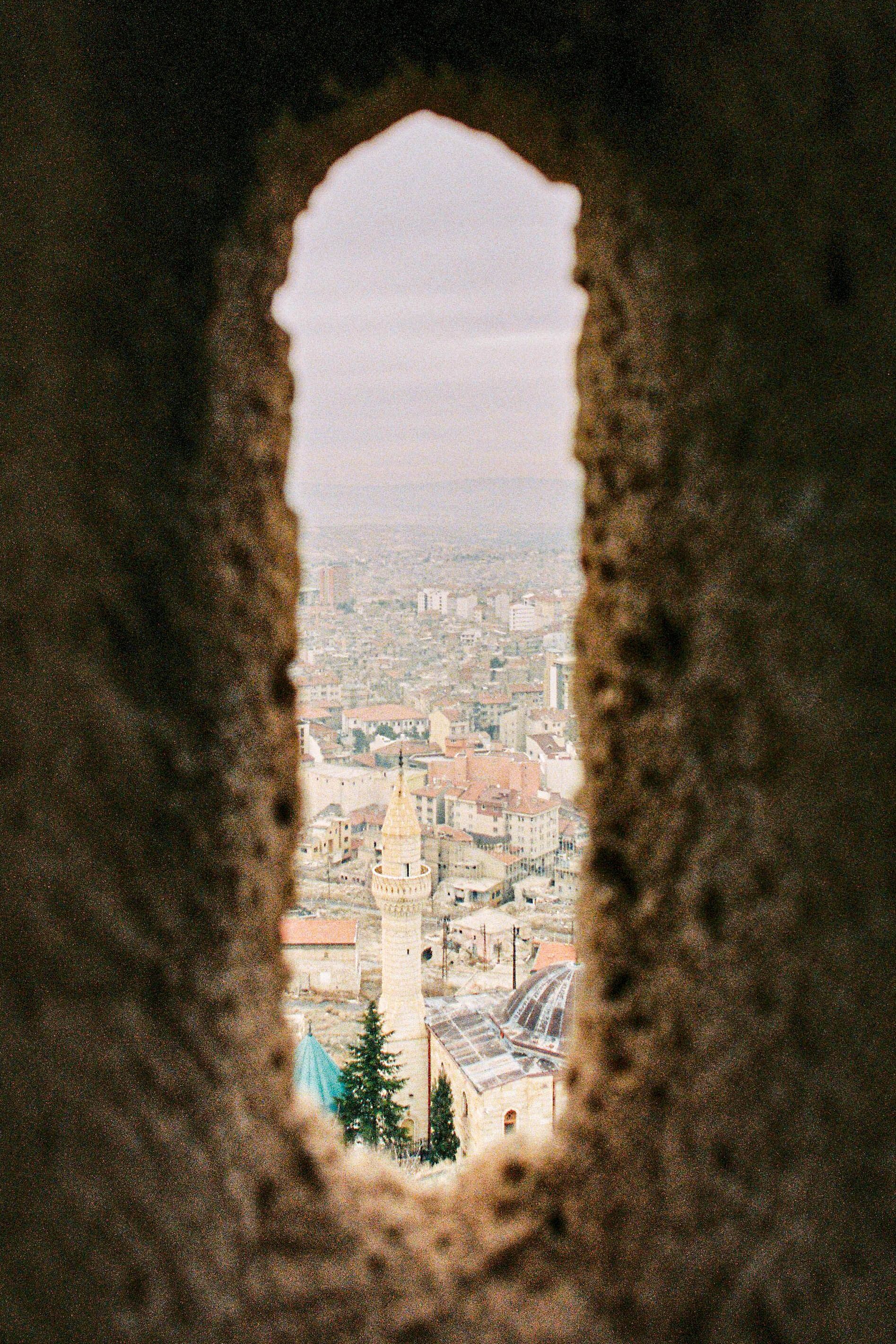 Mosque tower taken from the Nevşehir Castle