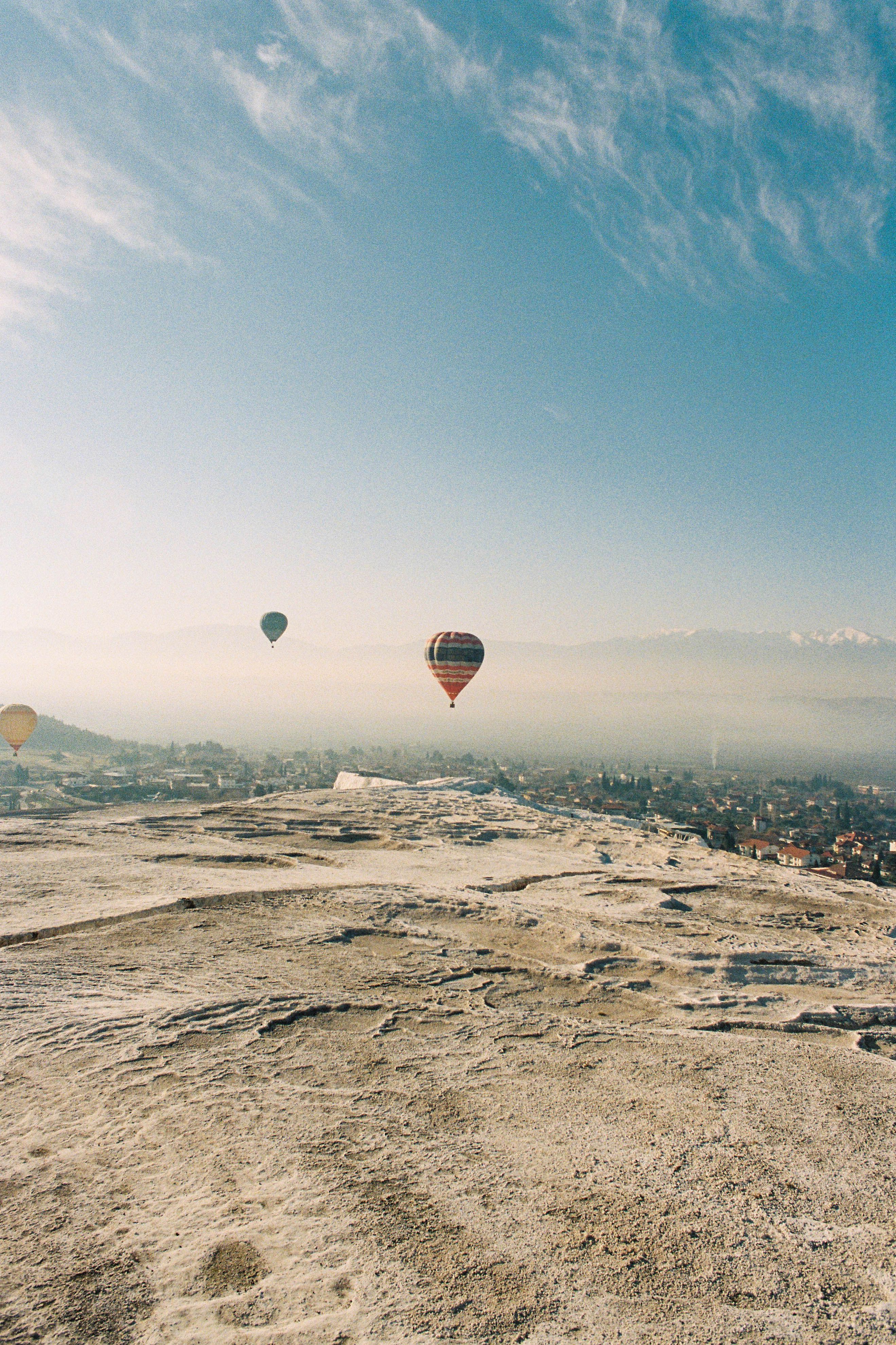 Another hot air balloon in the sky but this time in Pamukkale